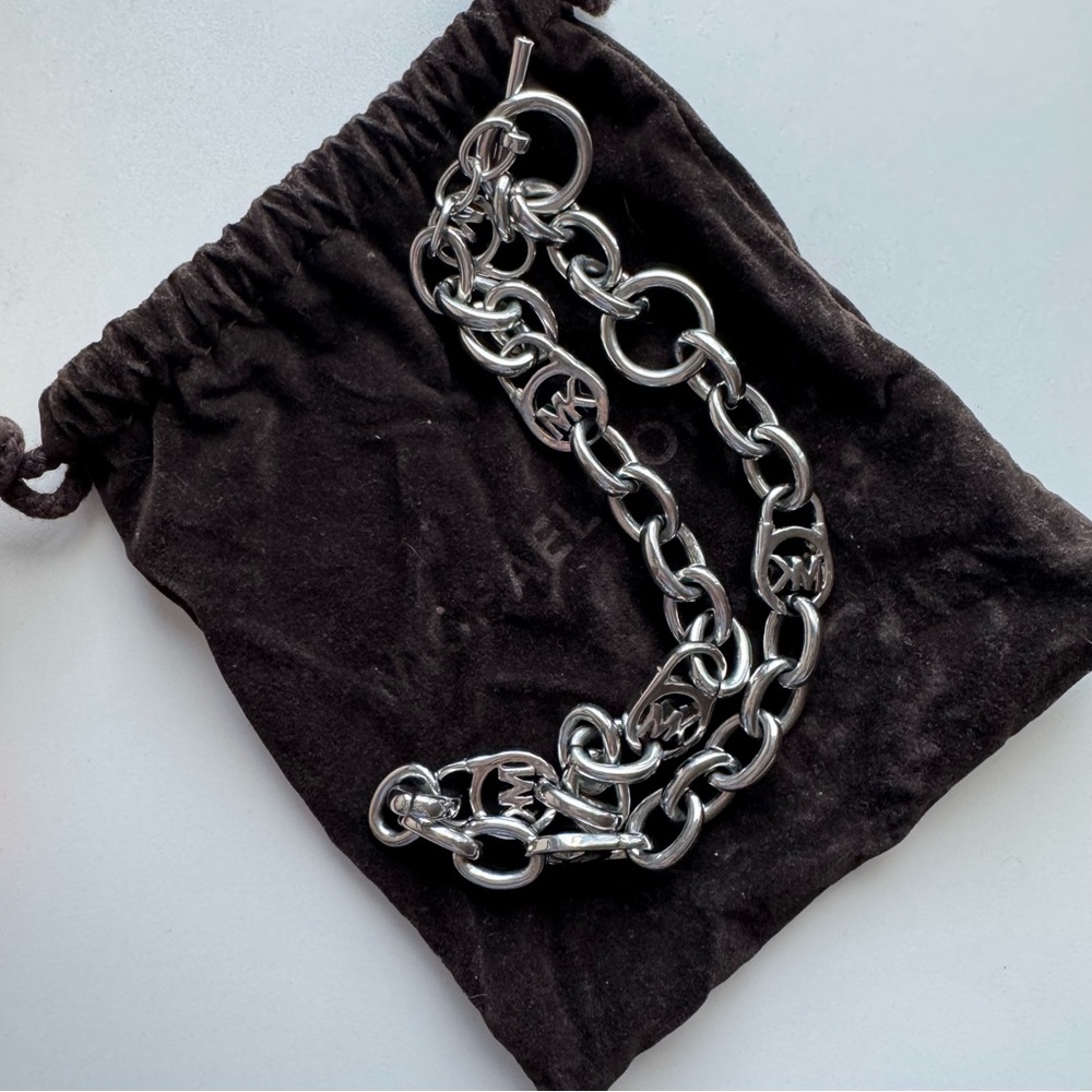 Silver Michael Kors Chain Necklace
